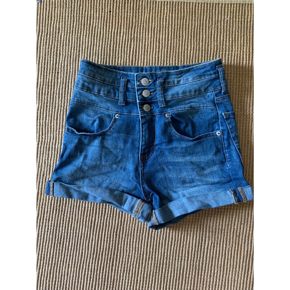 Aero - Women's Super High Rise Midi Jean Shorts - Size 4